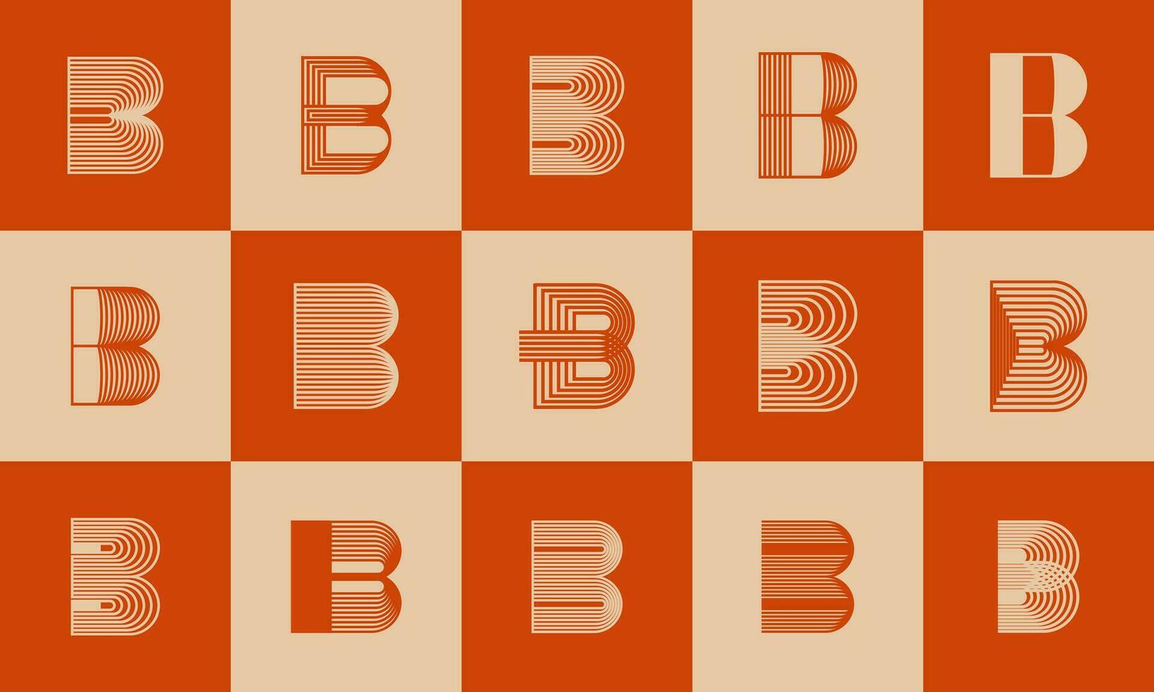 luxe abstract dynamisch lijn brief b logo icoon. meetkundig mengsel lijn eerste b. vector