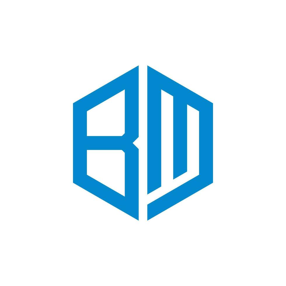 brief b en m logo ontwerp voor bedrijf vector