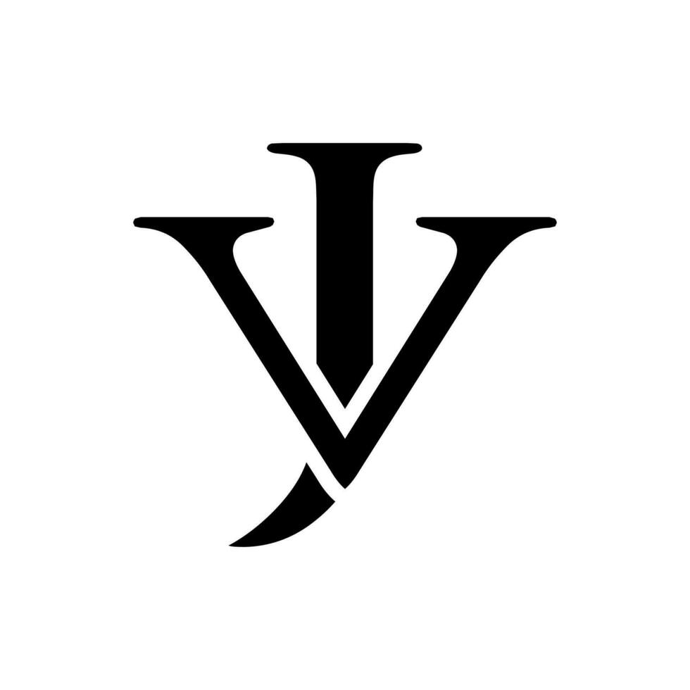 j en v brief logo ontwerp gemakkelijk en elegant vector