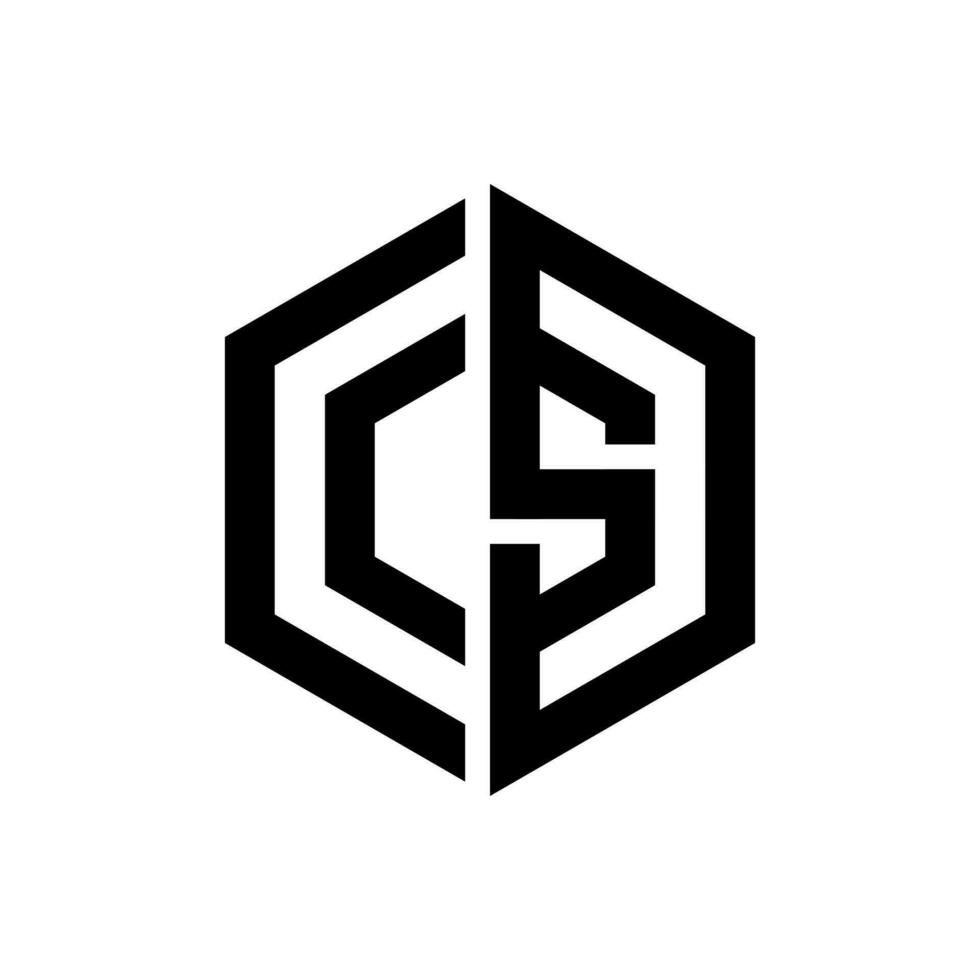 brief c en s logo ontwerp voor bedrijf bedrijf vector
