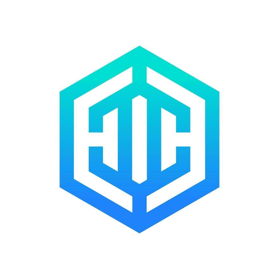 zeshoek brief h logo ontwerp voor bedrijf vector