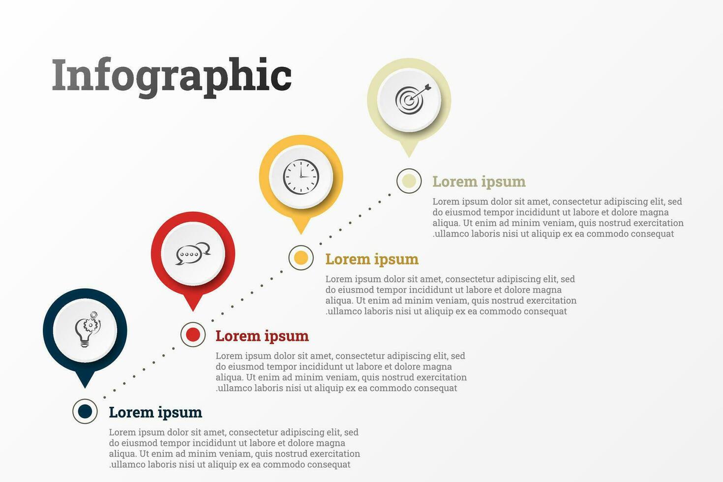 infographic dat biedt een gedetailleerd verslag doen van van de bedrijf, verdeeld in 4 onderwerpen. vector