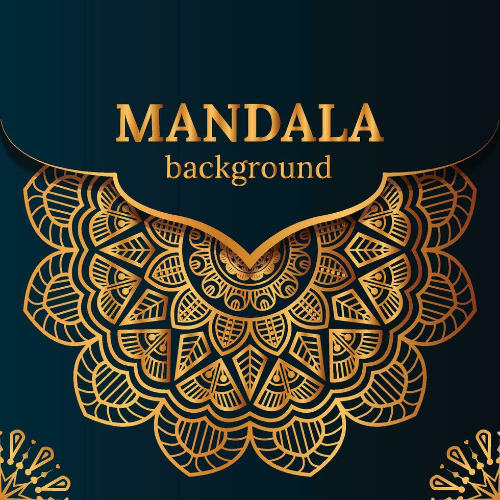 luxe sier- mandala ontwerp achtergrond met gouden decoratie vector