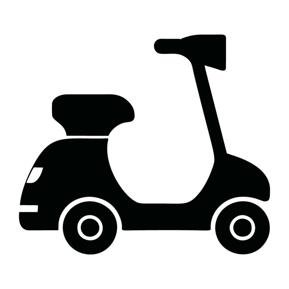 minimalistische scooter icoon pictogram stijl vector beeld