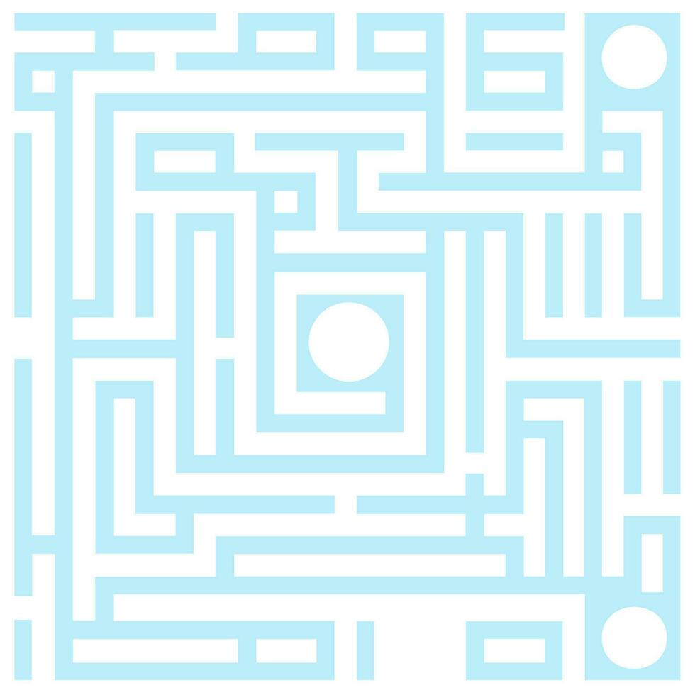 abstract doolhof ontwerp in pastel blauw Aan wit vector