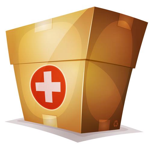 Funny Medicine Box voor Ui Game vector