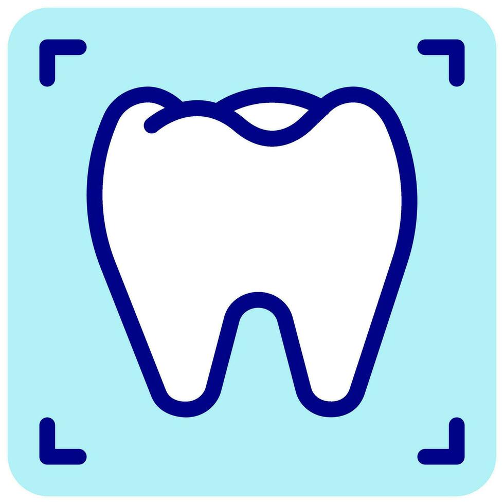 tand x-ray vector gekleurde icoon