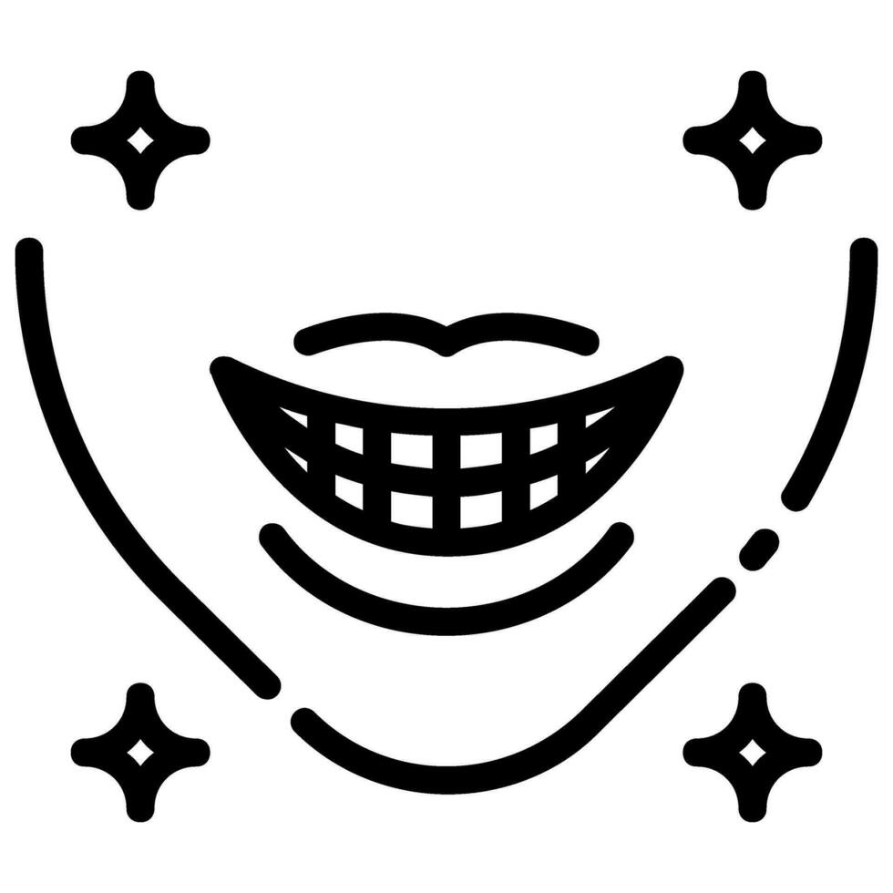 glimlach vector schets icoon