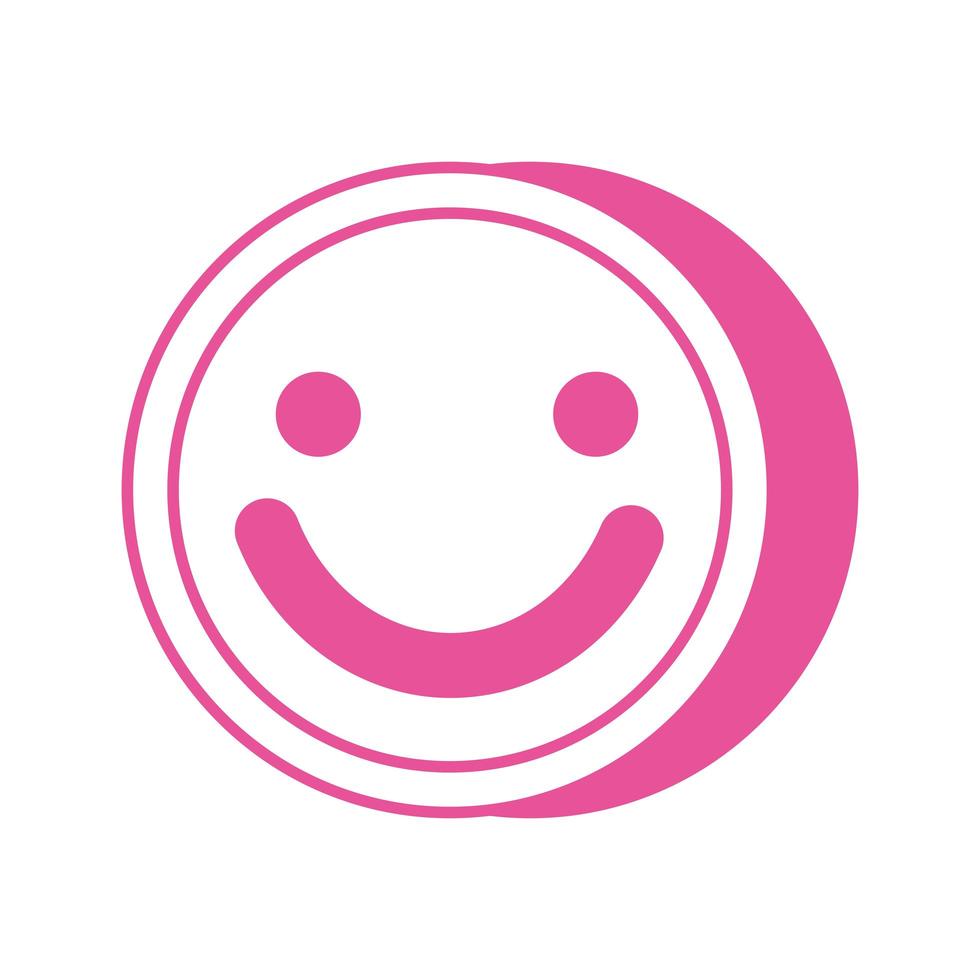 gezicht glimlach gelukkig geïsoleerd pictogram vector