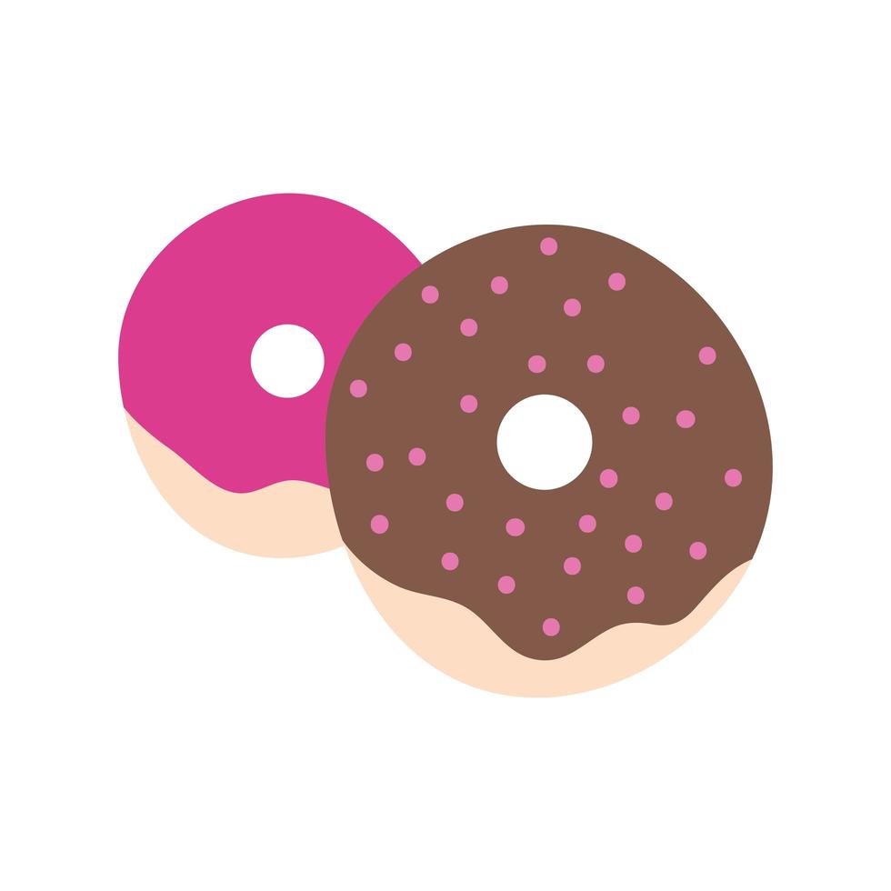 zoete donuts dessert geïsoleerd pictogram vector