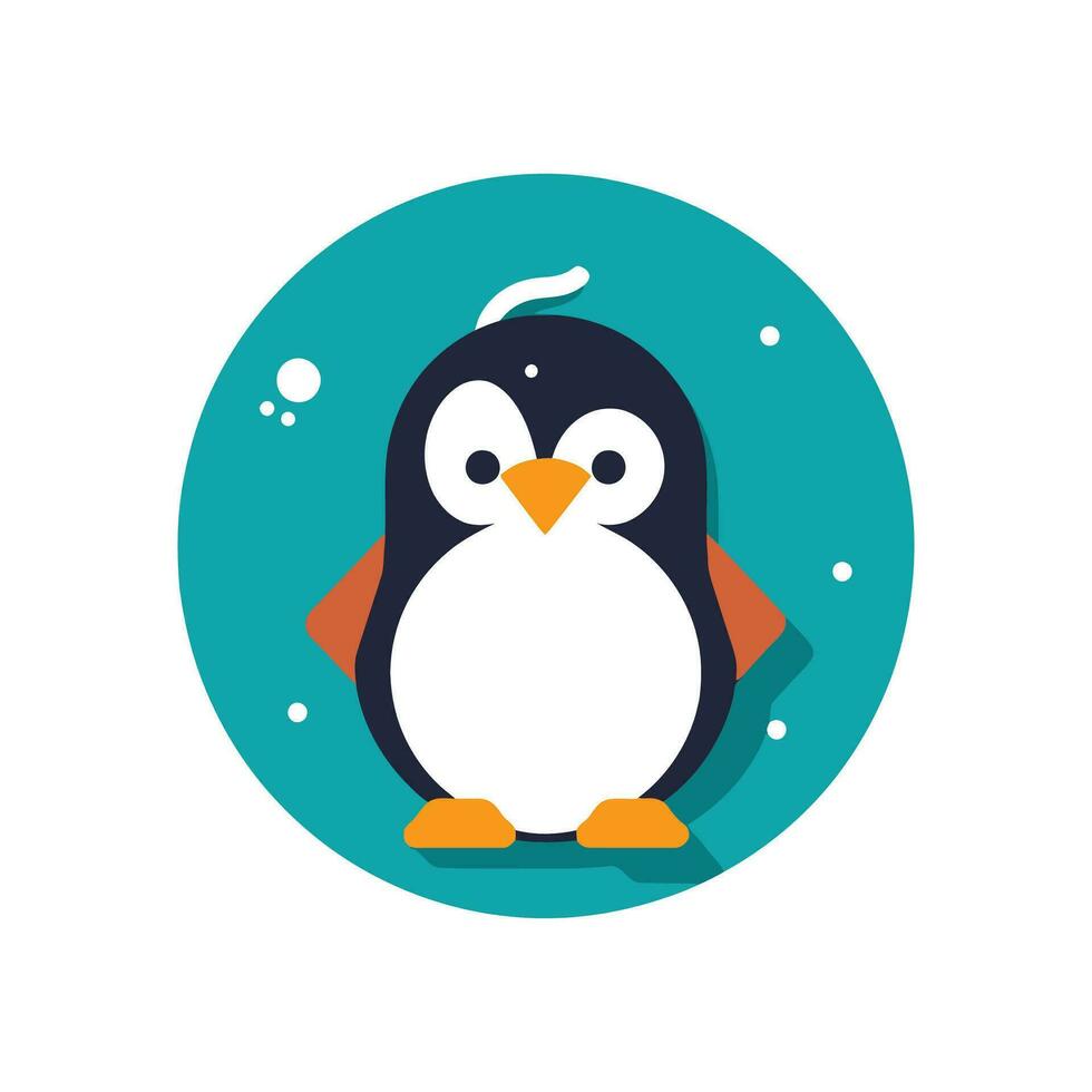 pinguïn vogelstand logo illustratie vector ontwerp