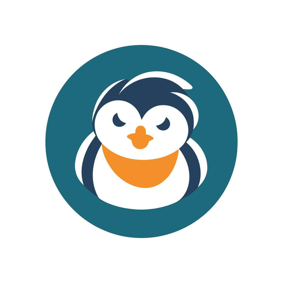 pinguïn vogelstand logo illustratie vector ontwerp