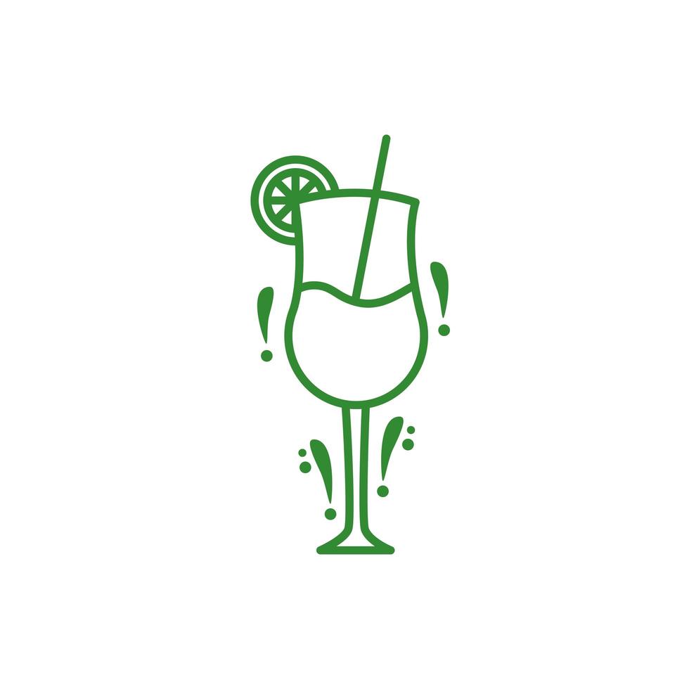 verse tropische cocktail geïsoleerd pictogram vector