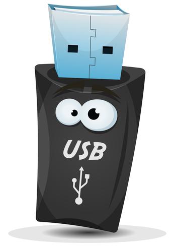 zak USB-sleutelkarakter vector