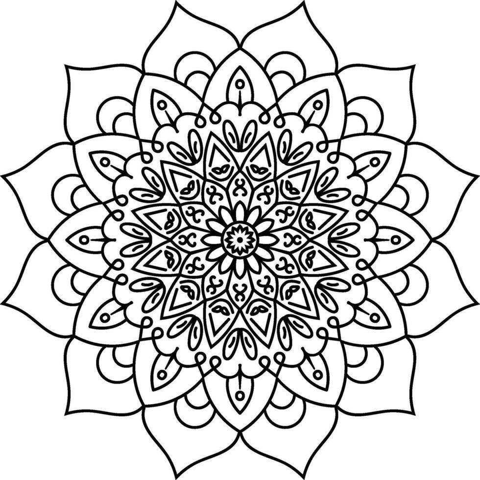 vector indisch mandala-ontwerp