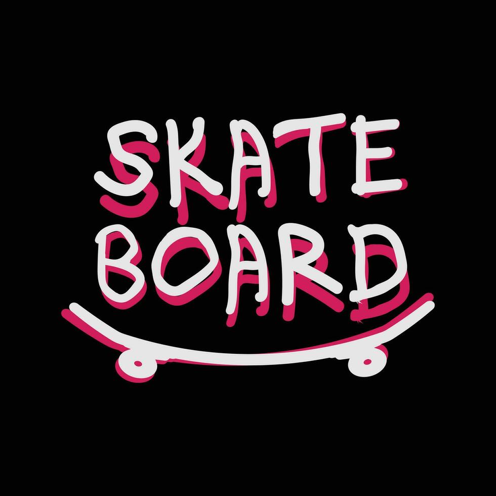 skateboard illustratie typografie voor t shirt, poster, logo, sticker, of kleding handelswaar vector