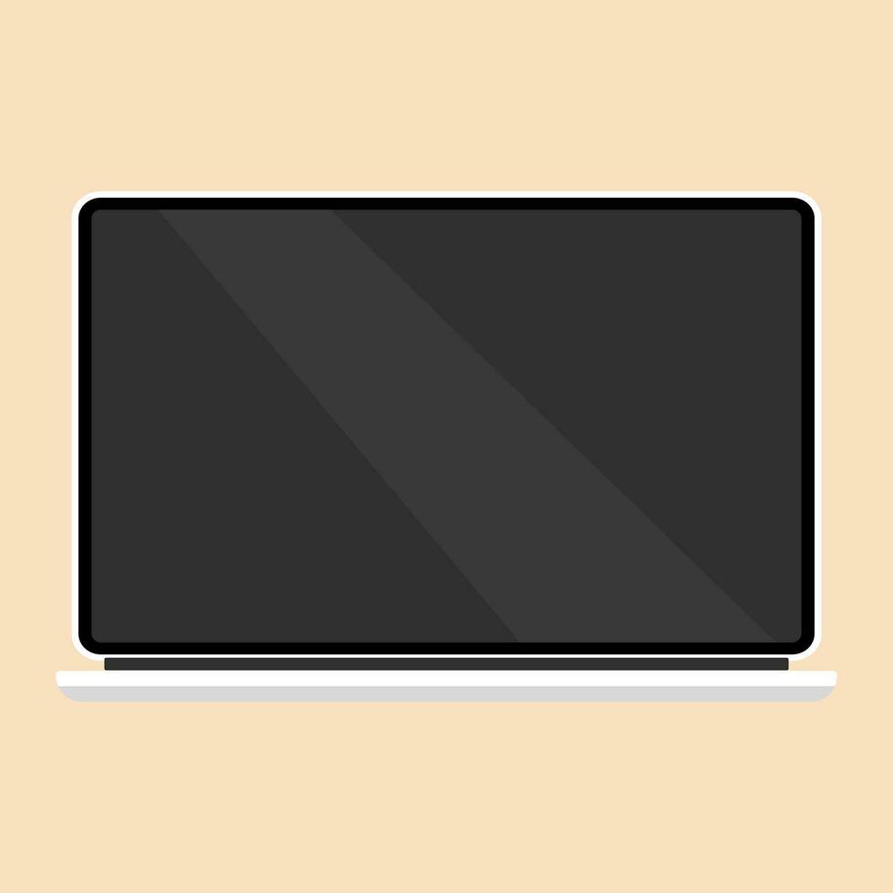 laptop platte vectorillustratie vector