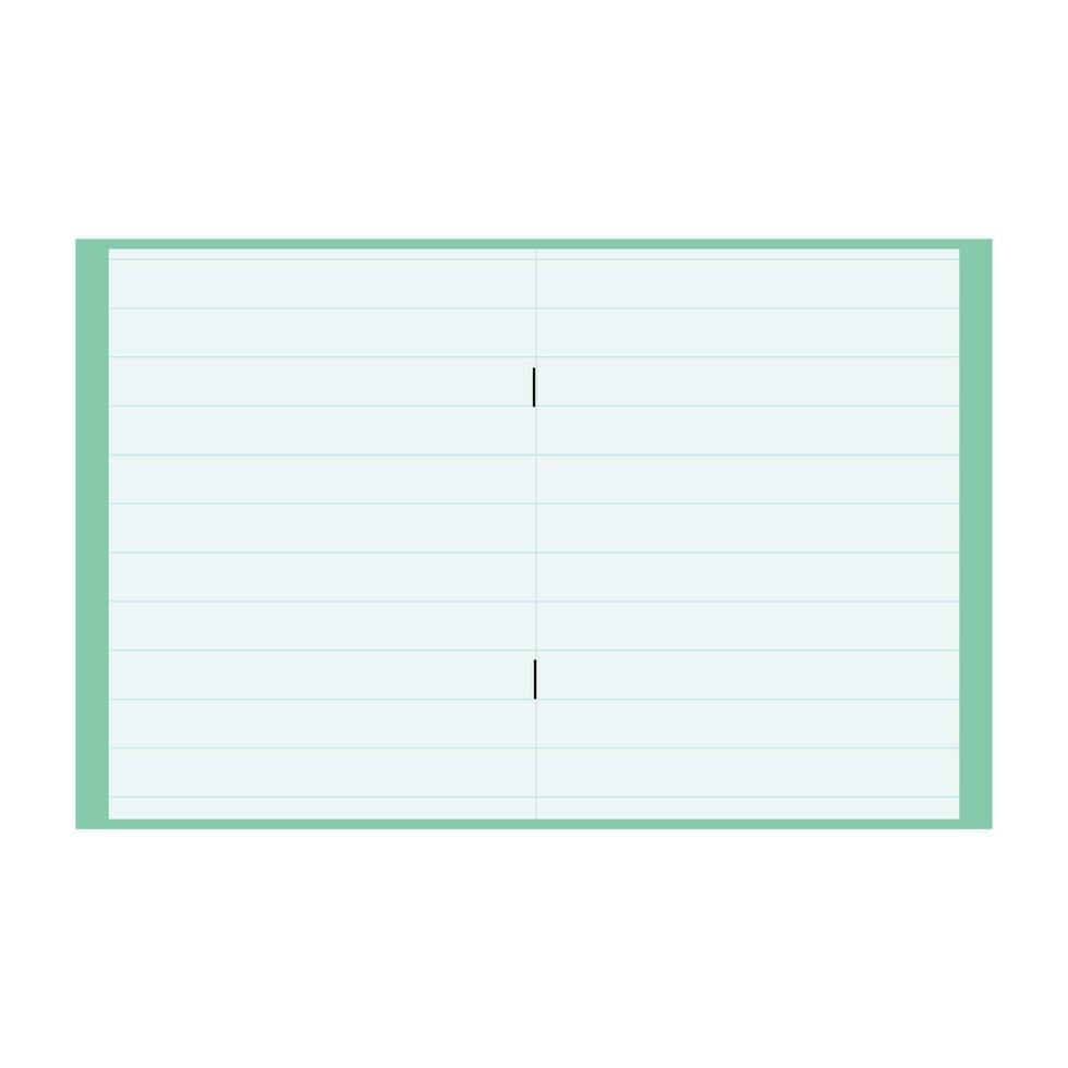 bekleed school- notebook. vector illustratie geïsoleerd Aan wit achtergrond.