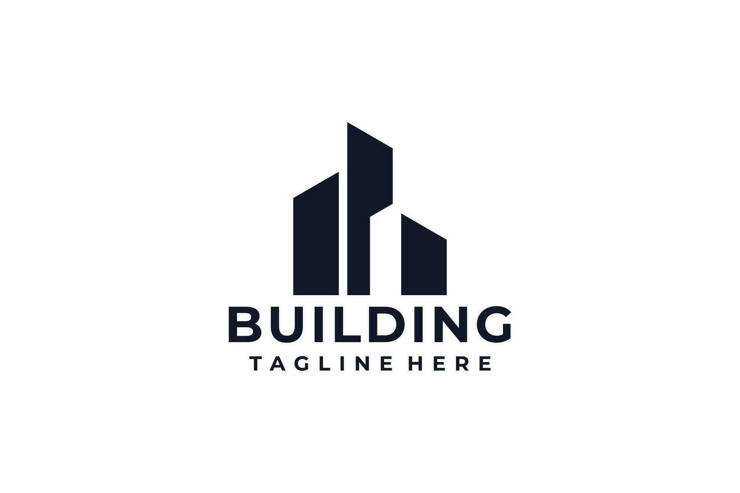 minimalistische gebouw bouw logo vector