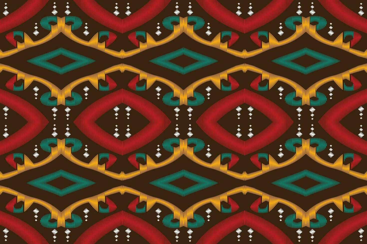 ikat damast paisley borduurwerk achtergrond. ikat prints meetkundig etnisch oosters patroon traditioneel. ikat aztec stijl abstract ontwerp voor afdrukken textuur,stof,sari,sari,tapijt. vector