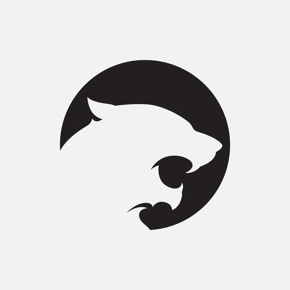 panter logo vector op een witte achtergrond