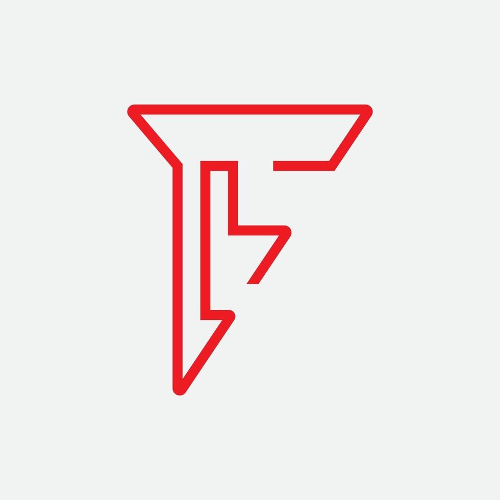 f brieven logo en symbolen vector