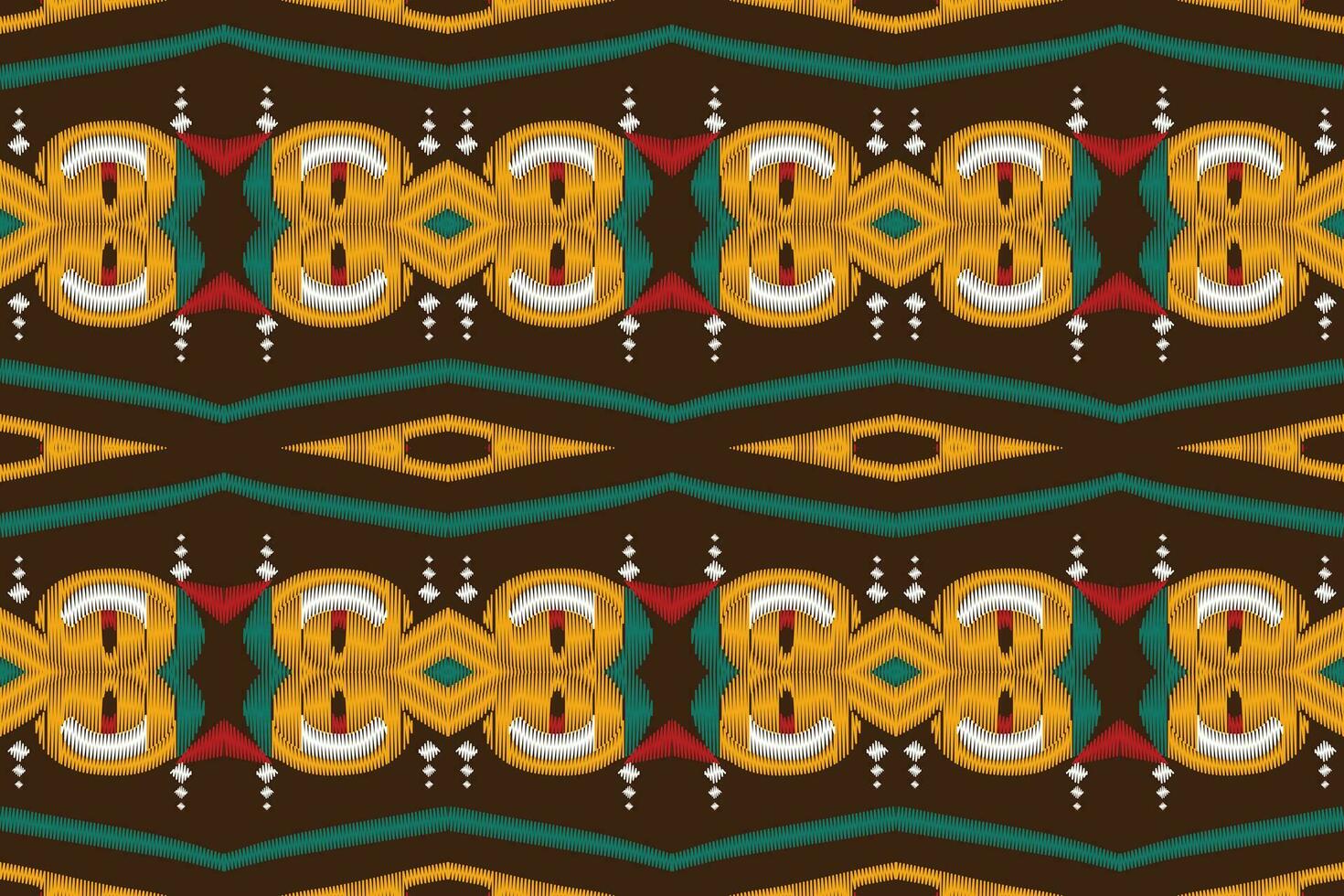 ikat damast paisley borduurwerk achtergrond. ikat driehoek meetkundig etnisch oosters patroon traditioneel.azteken stijl abstract vector illustratie.ontwerp voor textuur, stof, kleding, verpakking, sarong.