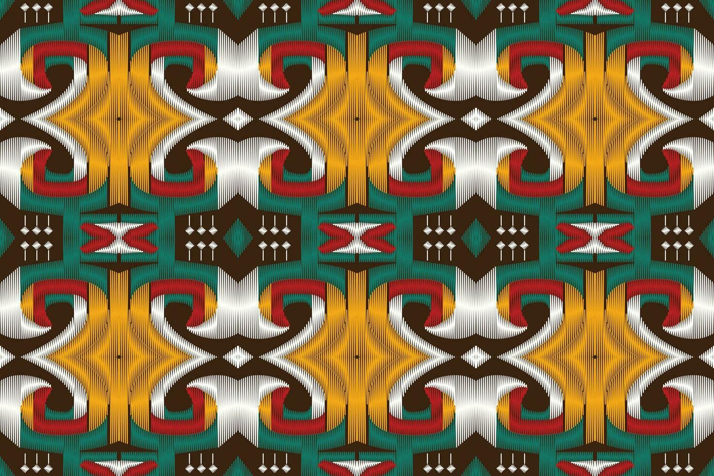 ikat damast paisley borduurwerk achtergrond. ikat naadloos meetkundig etnisch oosters patroon traditioneel. ikat aztec stijl abstract ontwerp voor afdrukken textuur,stof,sari,sari,tapijt. vector