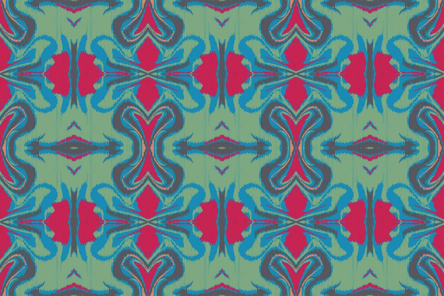ikat damast paisley borduurwerk achtergrond. ikat ontwerp meetkundig etnisch oosters patroon traditioneel. ikat aztec stijl abstract ontwerp voor afdrukken textuur,stof,sari,sari,tapijt. vector