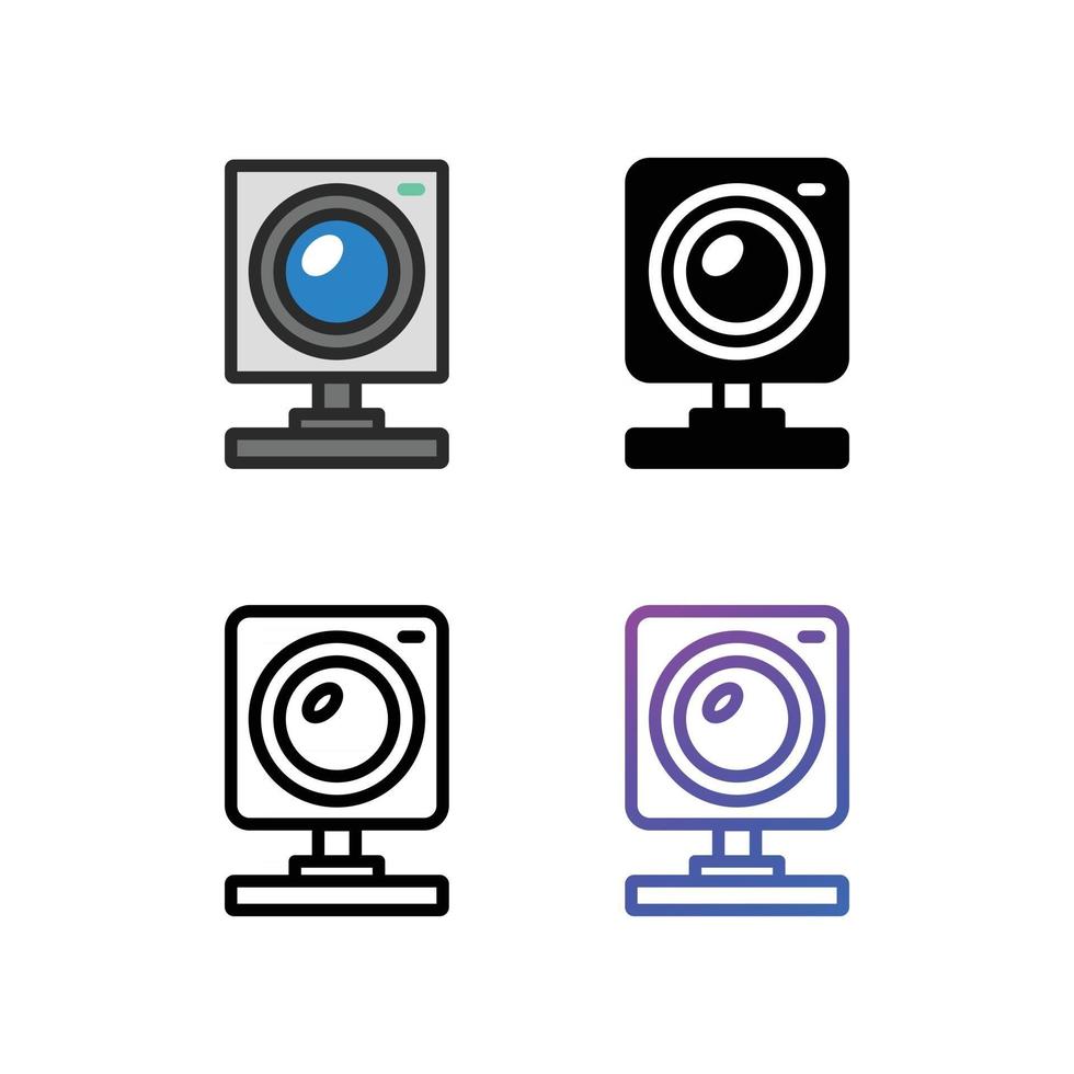 webcam pictogrammenset vector