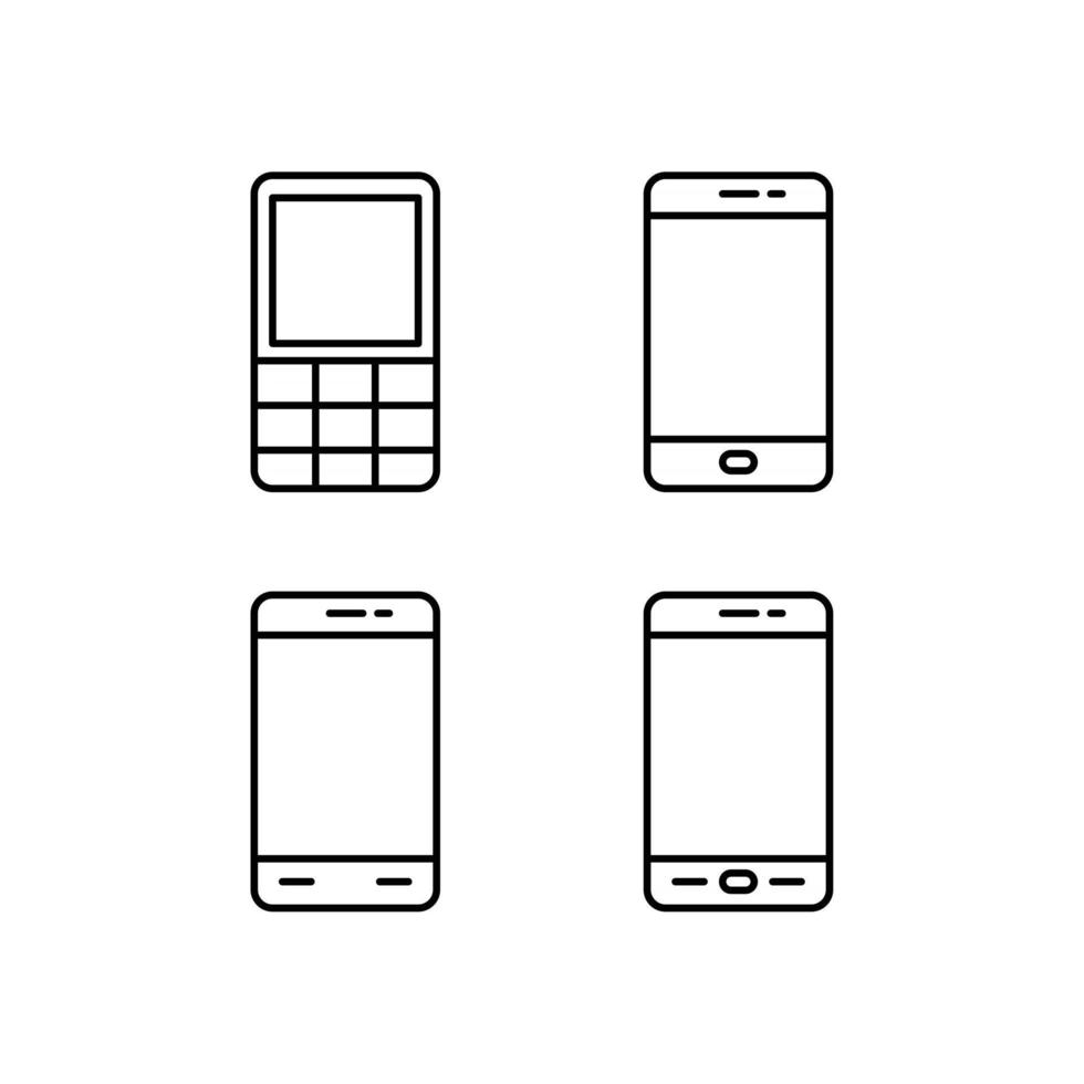 telefoon pictogrammenset vector