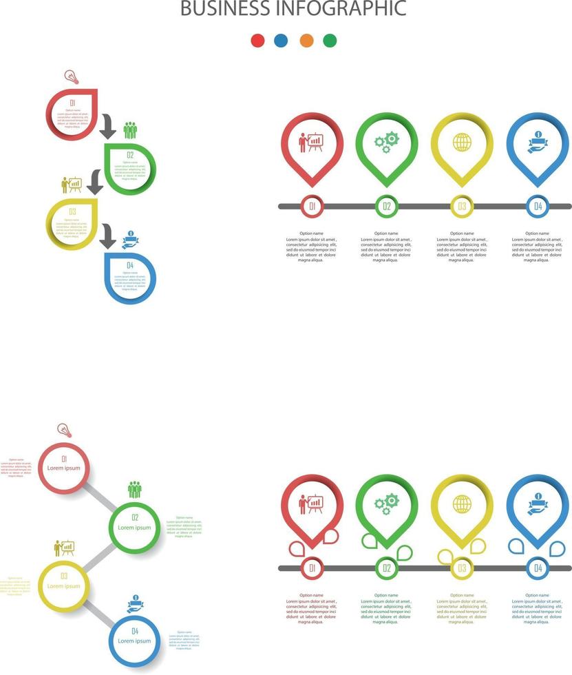 infographic sjabloonset vector