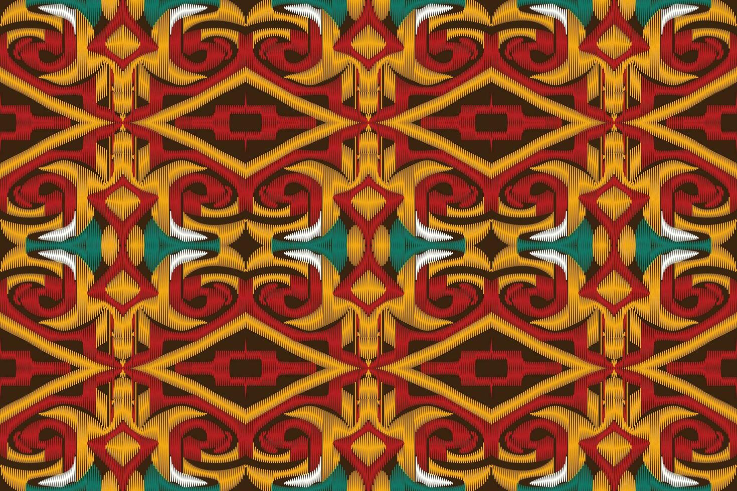 ikat damast paisley borduurwerk achtergrond. ikat bloem meetkundig etnisch oosters patroon traditioneel.azteken stijl abstract vector illustratie.ontwerp voor textuur, stof, kleding, verpakking, sarong.