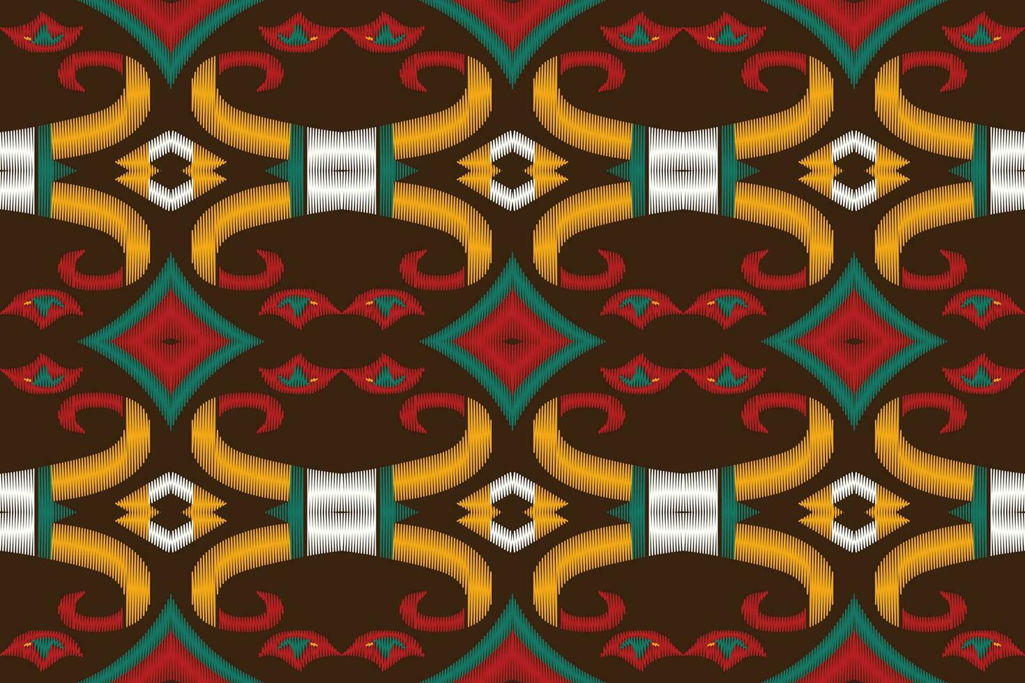 ikat bloemen paisley borduurwerk achtergrond. ikat chevron meetkundig etnisch oosters patroon traditioneel.azteken stijl abstract vector illustratie.ontwerp voor textuur, stof, kleding, verpakking, sarong.