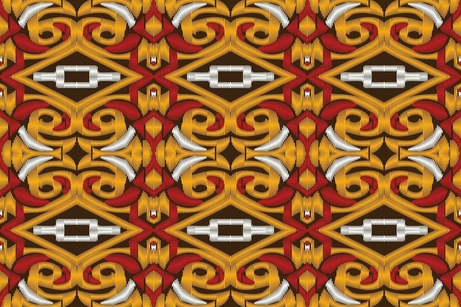 ikat damast paisley borduurwerk achtergrond. ikat bloem meetkundig etnisch oosters patroon traditioneel. ikat aztec stijl abstract ontwerp voor afdrukken textuur,stof,sari,sari,tapijt. vector