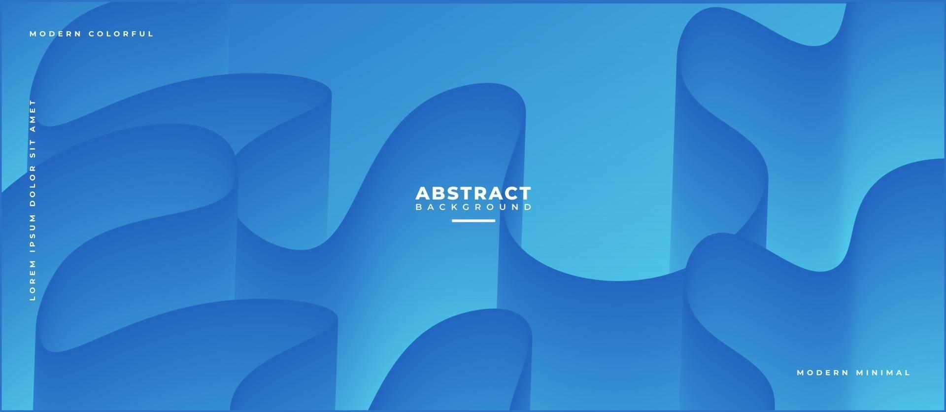 kromme 3d blauwe vloeibare golfvorm abstracte vloeibare achtergrond. vector