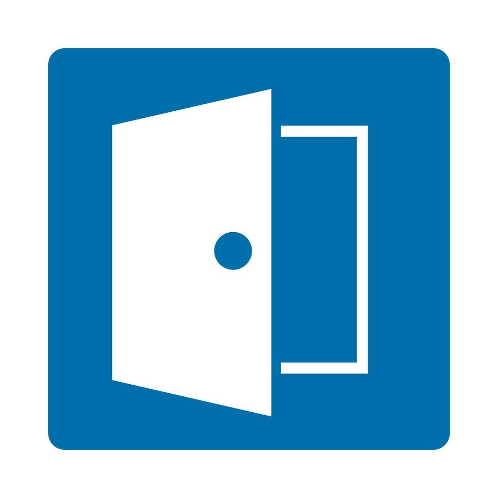 plein blauw deur icoon. vector. vector