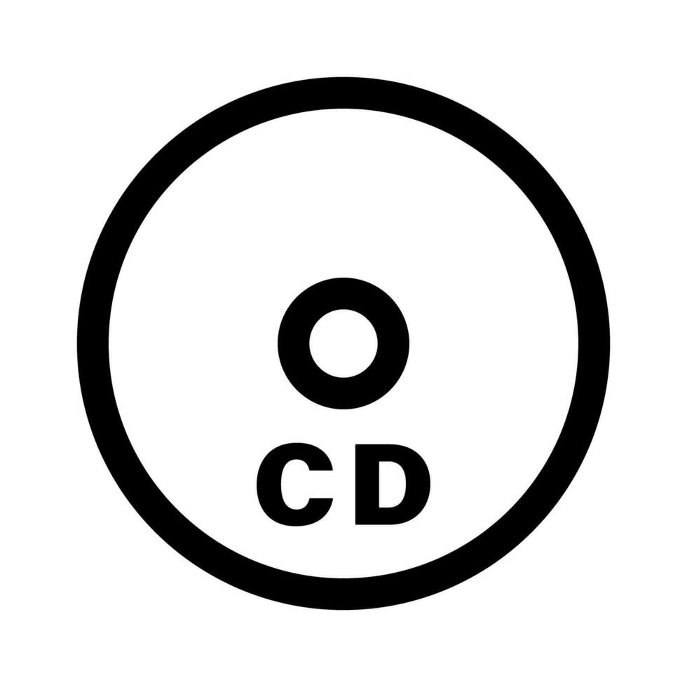 gemakkelijk CD icoon. compact schijf. vector. vector