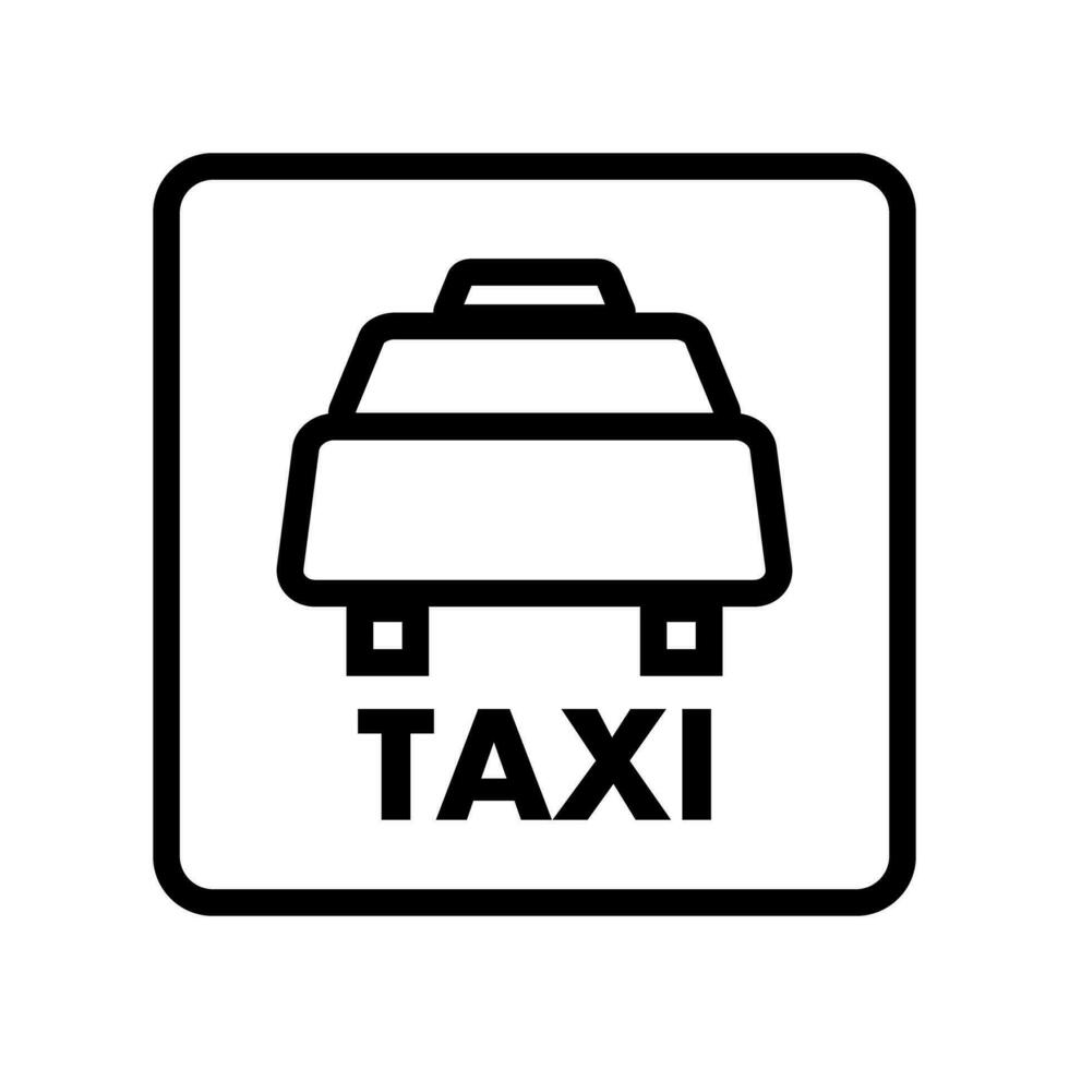 taxi teken. taxi staan informatie. vector. vector