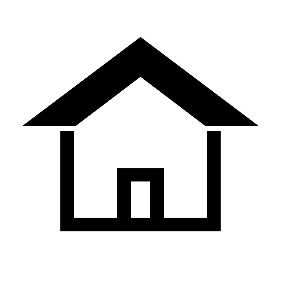 vrijstaand huis silhouet icoon. een single familie huis. vector. vector