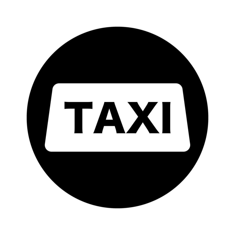 silhouet icoon van een ronde taxi dak. taxi dak. vector. vector