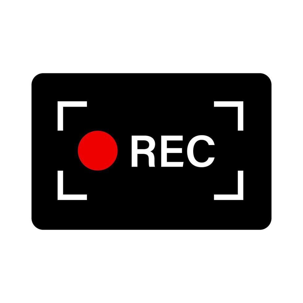 paneel icoon voor video opname. rec teken. vector. vector