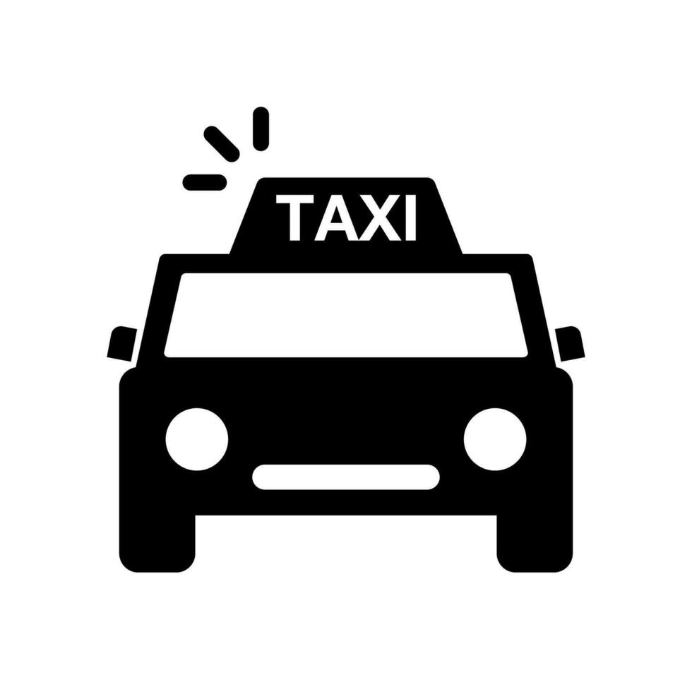 taxi silhouet icoon en knal icoon. vector. vector