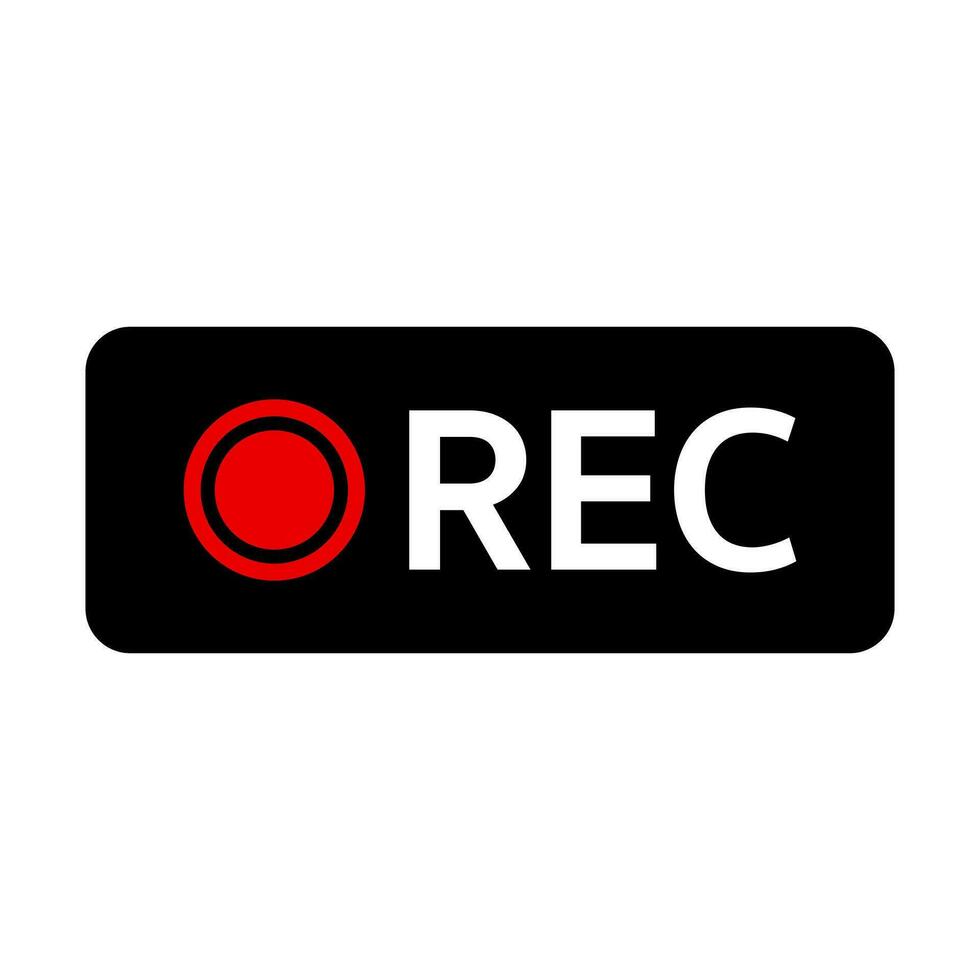 rec icoon voor video camera opname. vector. vector