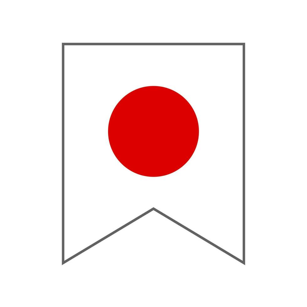 ontwerp icoon van Japans vlag. vector. vector