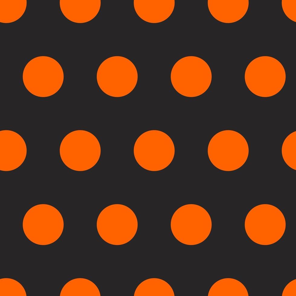 naadloze geometrische patroon van oranje cirkels, stippen op een zwarte background.halloween naadloze patroon. Halloween-achtergrond. vector stock illustratie