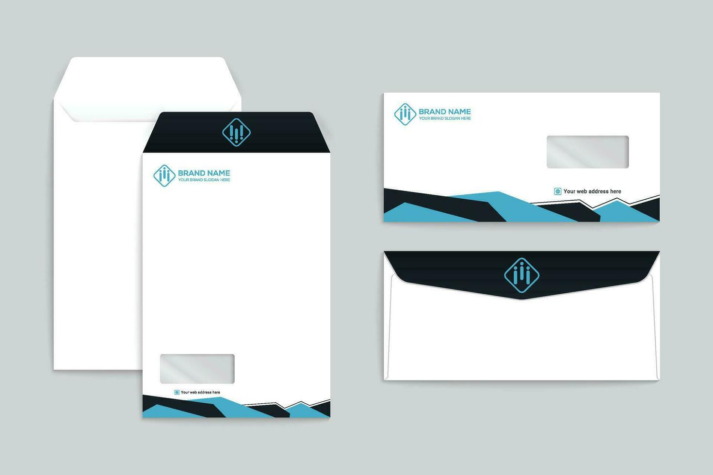 professioneel envelop mockup vector