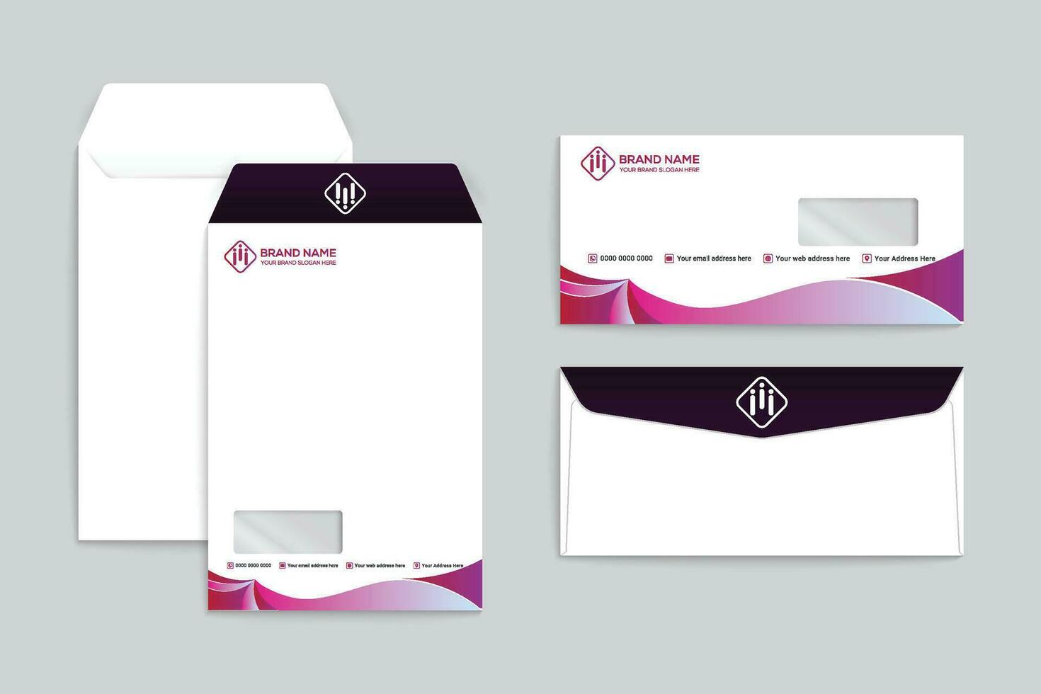 professioneel envelop mockup vector