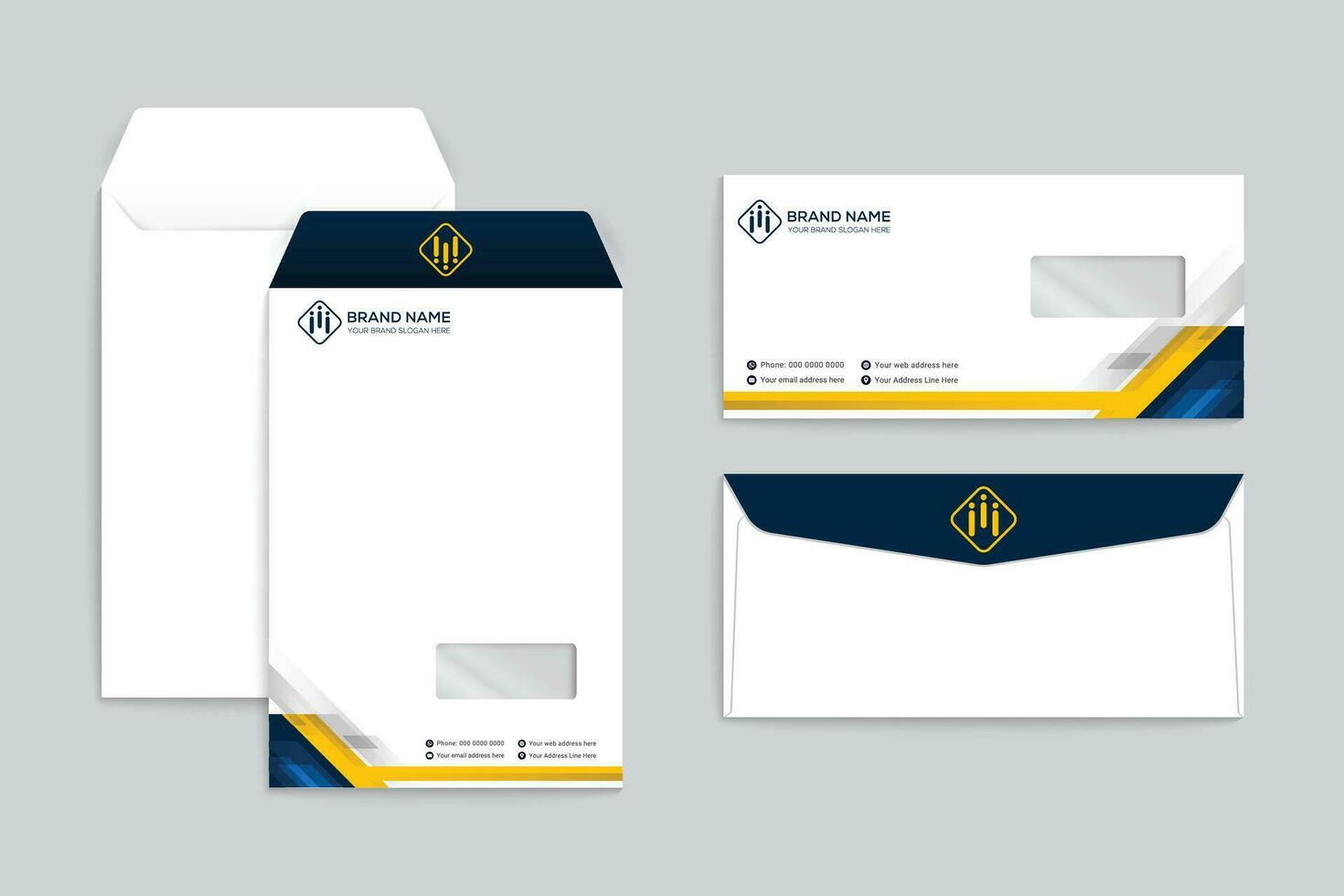 professioneel envelop mockup vector