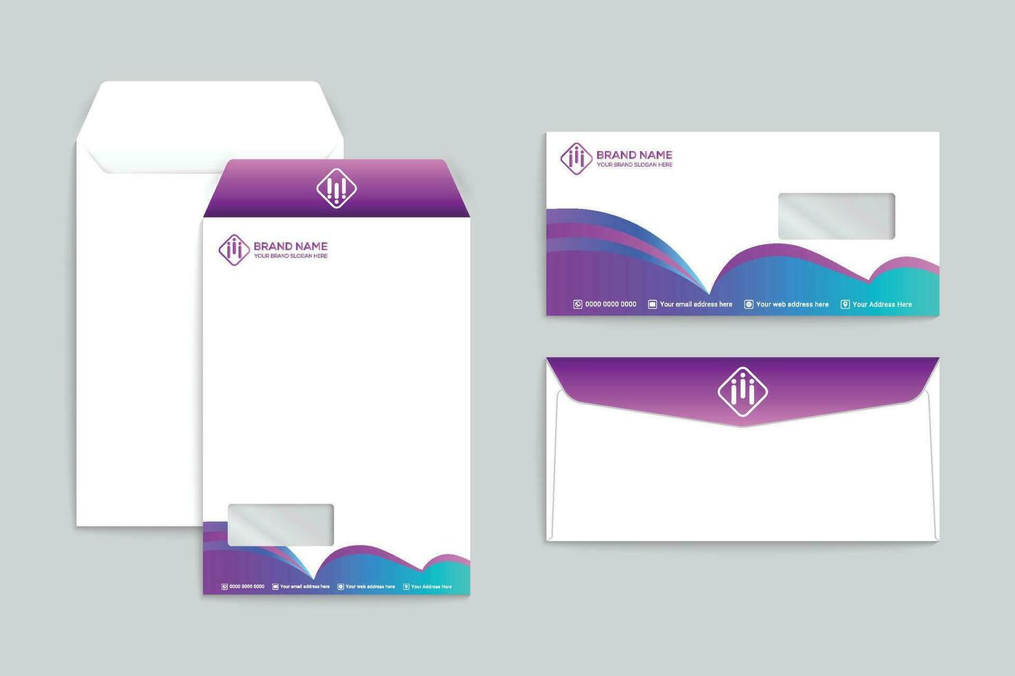 helling kleur envelop sjabloon vector